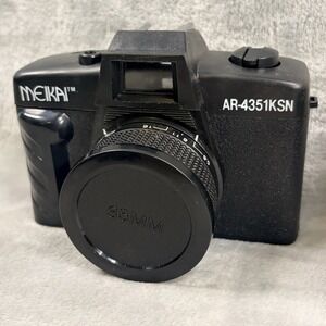 Vintage 1990s Point & Shoot Meikai Camera w/ Case 35mm AR-4351KSN‎ Black